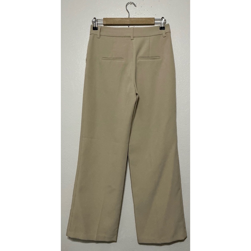 Avec Les Filles Beige Wide Leg Pants Quiet Luxury Minimalist Womens 2 Old Money - Picture 2 of 9